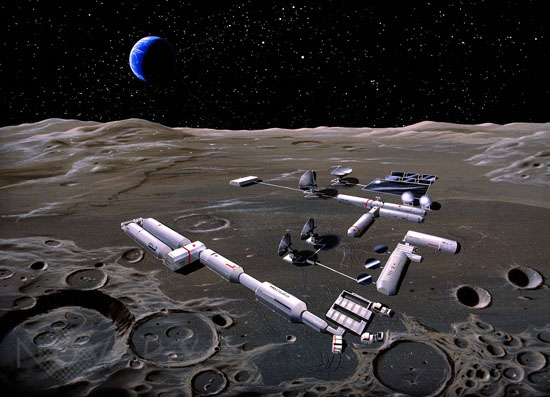 Base lunaire - Illustration