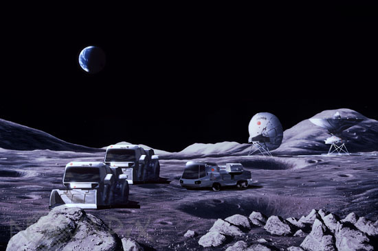 Exploration de la Lune - Illustration