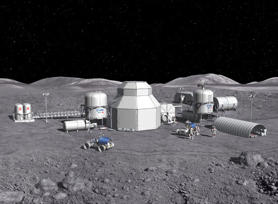 Base lunaire - Illustration