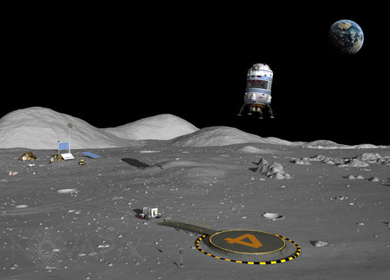 Base lunaire - Illustration