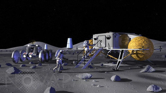 Base lunaire - Illustration