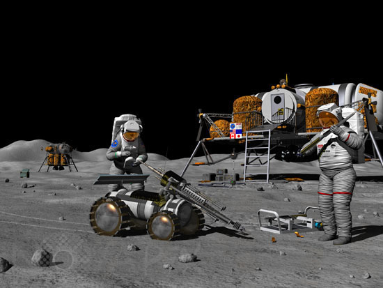 Exploration de la Lune au 21e siècle - Illustration