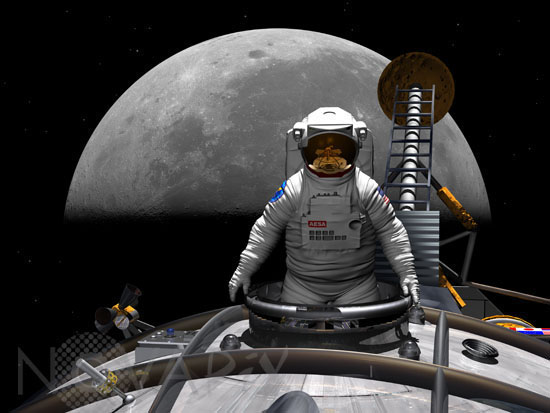 En route vers la Lune - Illustration