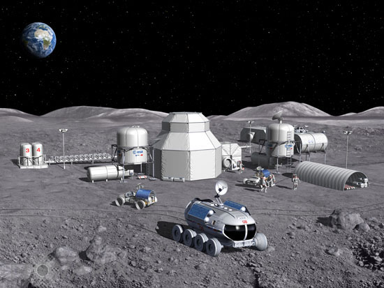Base lunaire - Illustration