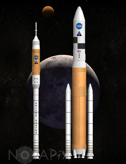 Retour sur la Lune: les fusées Ares 1 et Ares 5