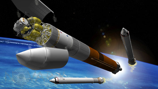 The Ares 5 rocket - Artist view