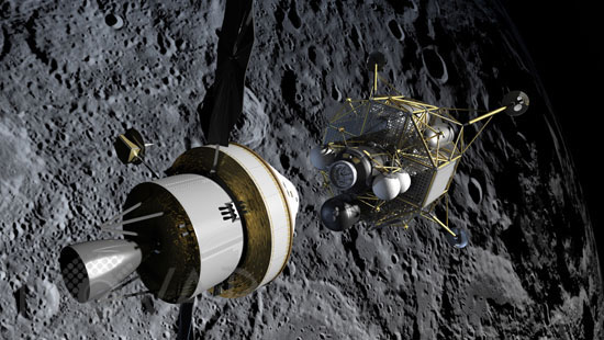 Retour sur la Lune: Altair rejoint le module Orion