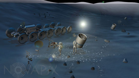Setting Up a Lunar Telescope Array