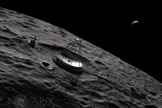 Télescope à miroir liquide sur la Lune