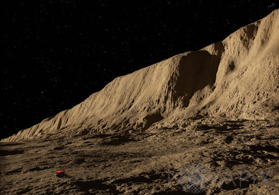 Moon exploration - The Straight wall - Artist view