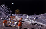 Base lunaire - Illustration