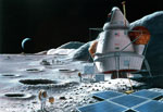 Base lunaire - Illustration