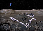 Base lunaire - Illustration