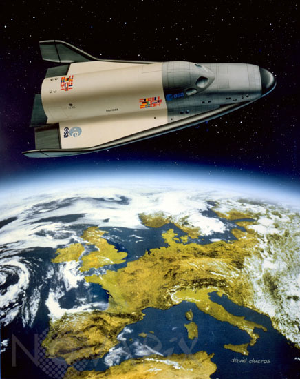 Navette spatiale Hermès - Vue d'artiste