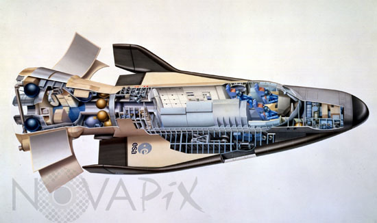Navette spatiale Hermès - Ecorché