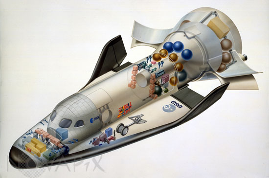 Navette spatiale Hermès - Ecorché