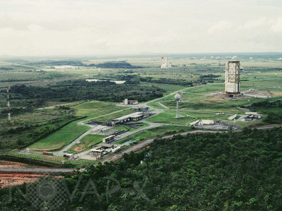 Vue aerienne de Kourou ELA-1