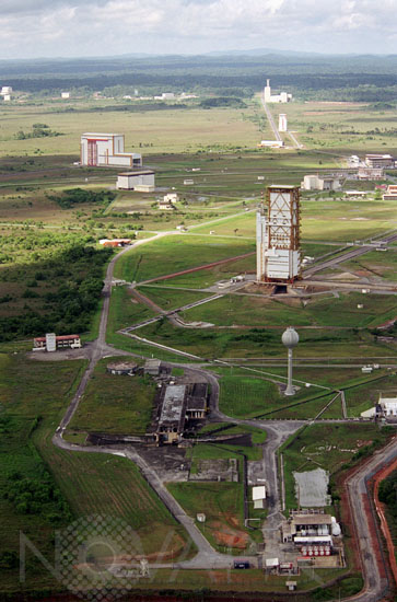 Vue aerienne de Kourou ELA-1