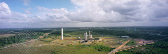 Aerial view of Ariane 5 launch pad. 02/2004
