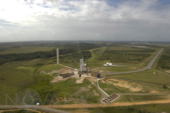 Fusée Ariane 5 ECA sur son pas de tir. 05/2009
