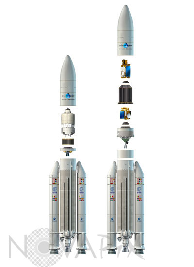 The Ariane V ES ATV and ECA rockets - Illustration