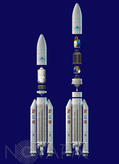 The Ariane V ES ATV and ECA rockets - Illustration