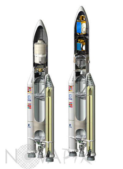 The Ariane V ES ATV and ECA rockets - Illustration