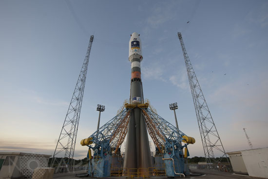 First Soyuz liftoff in French Guiana