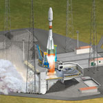 Le lanceur Soyouz à Kourou - Illustration