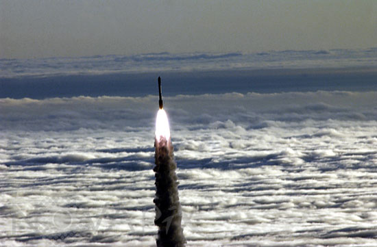 Delta II rocket lift-off. 01/2003