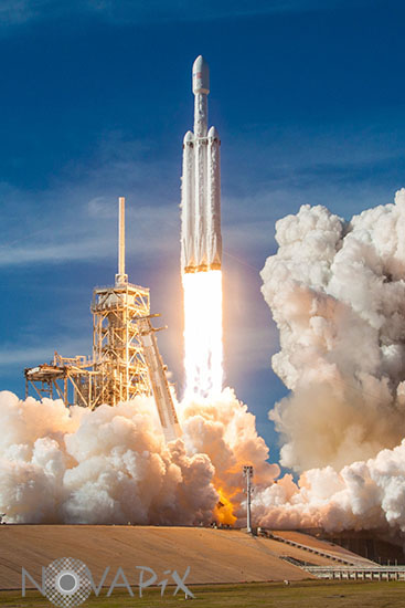 Décollage fusée Falcon Heavy - 02/2018