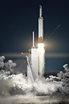 Décollage fusée Falcon Heavy - Illustration
