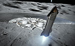 La fusée Starship sur la Lune - Illustration