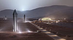 Fusées Starship sur Mars - Illustration