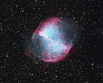 Nébuleuse planétaire Dumbbell (M27) dans le Petit Renard