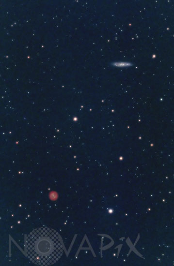 Nébuleuse planétaire du Hibou et galaxie M108
