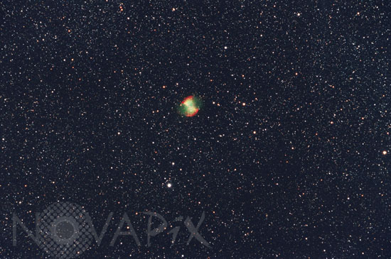 Nébuleuse planétaire Dumbbell (M27) dans le Petit Renard