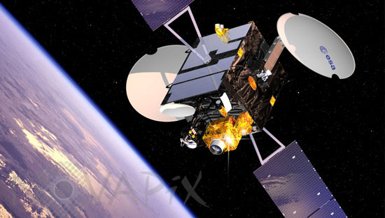 Communication satellite Artemis. Artwork