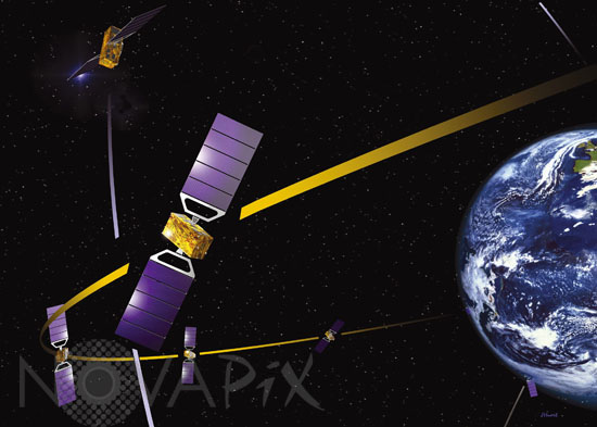 Galileo constellation. Artwork