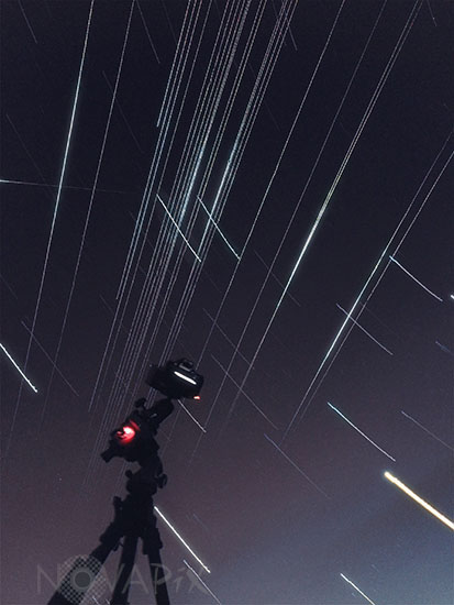 Passage de satellites Starlink