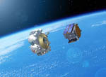 Mise en orbite du satellite Giove-A - Vue d'artiste