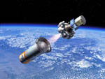 Mise en orbite du satellite Giove-B- Vue d'artiste
