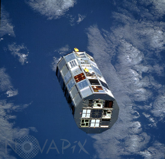 Deployment of the LDEF satellite.