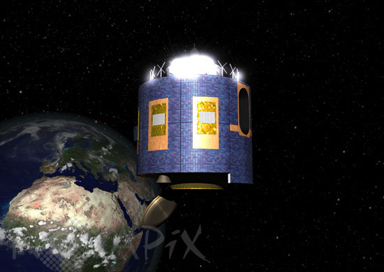 Space debris: satellite Meteosat