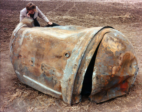 Debris spatial tombé au Texas