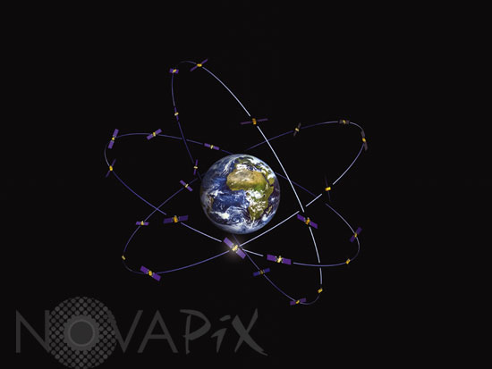 Galileo constellation. Artwork