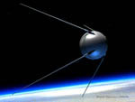 Satellite artificiel Spoutnik 1 - Illustration