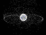 Vue des débris en orbite autour de la Terre
