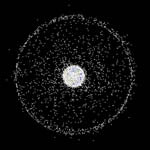 Vue des débris en orbite autour de la Terre