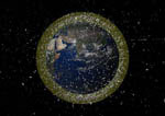 Vue des débris en orbite basse autour de la Terre